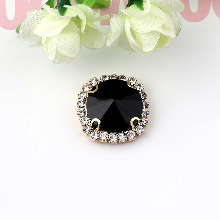 10mm Round Sew on Stone Rivoli , Flatback Holes Claw Setting Wholesale Rhinestone