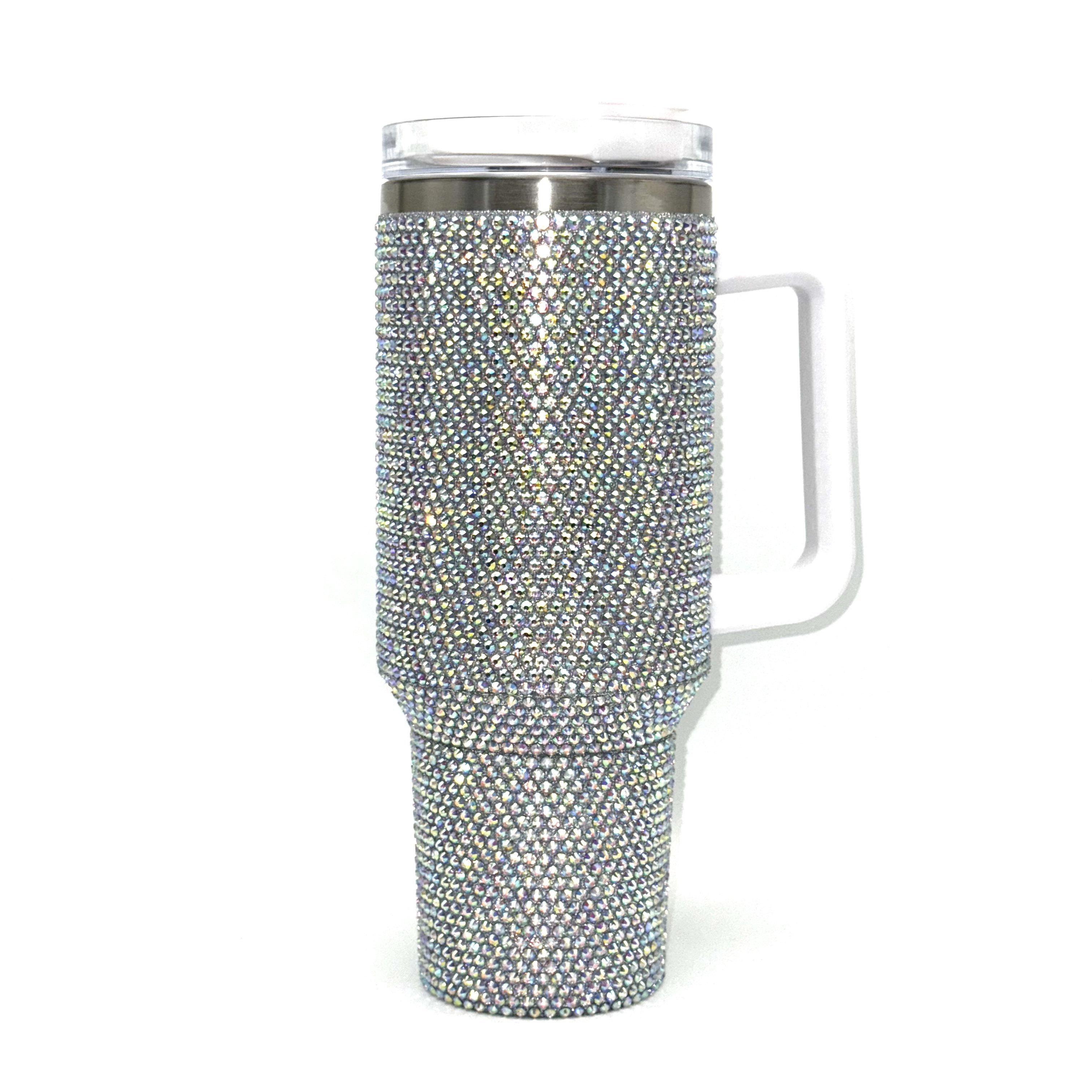 Good Quality Rhinestone 40 Oz Tumbler Studded Bling Tumbler Full Bling Rhinestone Bling Tumbler With Handle