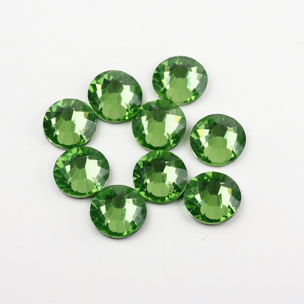 Yantuo Hot Sale peridot SS6 hot fix rhinestones in bulk Hot fix Flatback Rhinestones Bulk for Clothes