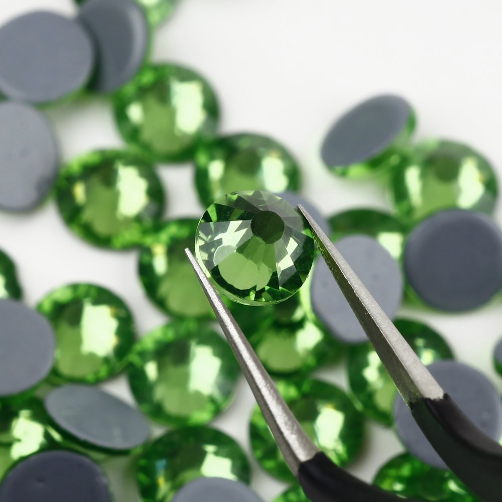 Yantuo Hot Sale peridot SS6 hot fix rhinestones in bulk Hot fix Flatback Rhinestones Bulk for Clothes