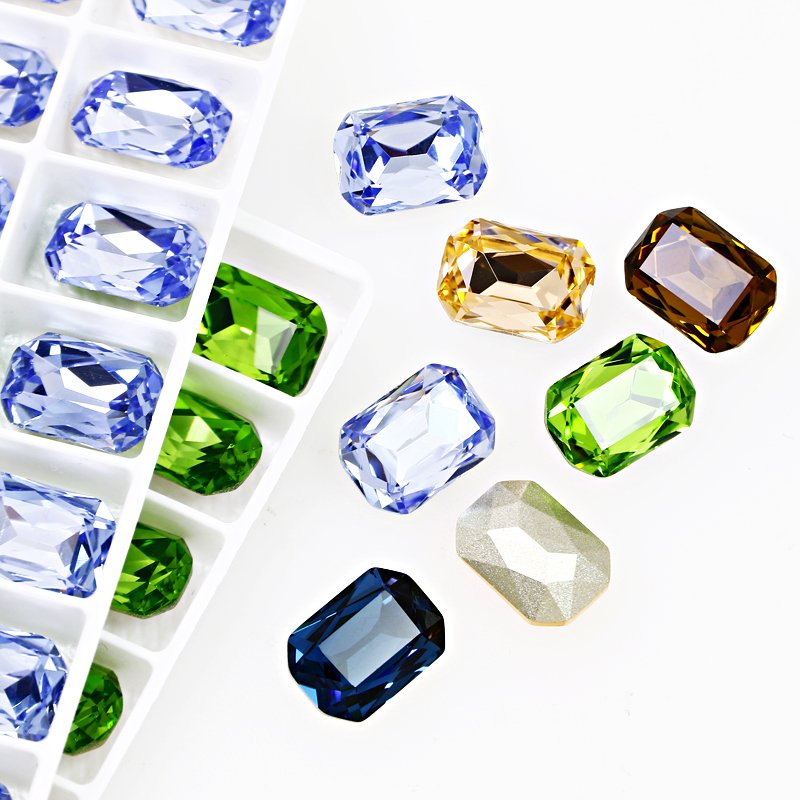 High quality Octagon fancy stone Normal color k9 glass rhinestones wholesale loose crystal beads For jewelry diy accessories