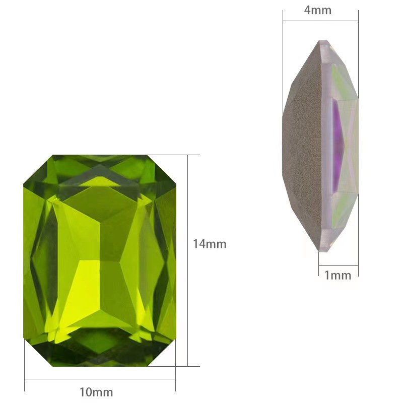 Stock octagon point back crystal fancy rhinestone wedding dress crystal rhinestone