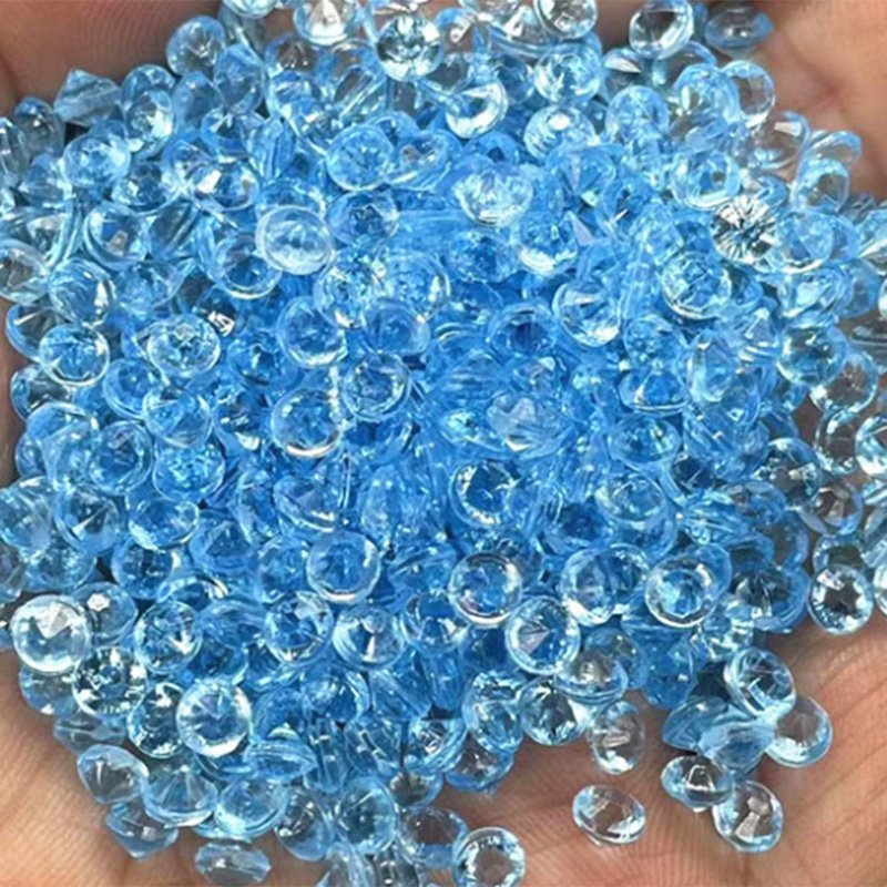 500g 4mm Chrystal Clear AB Color Pointed Nail Art Acrylic Rhinestone Slime Filler Supply Christmas Decoration