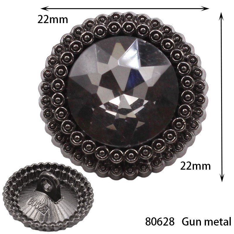 RB002 Custom Fashion Metal Jewellery Crystal Pearls Flower Sewing Accessories Rhinestones Pearl Fancy Buttons For Bag Clothing