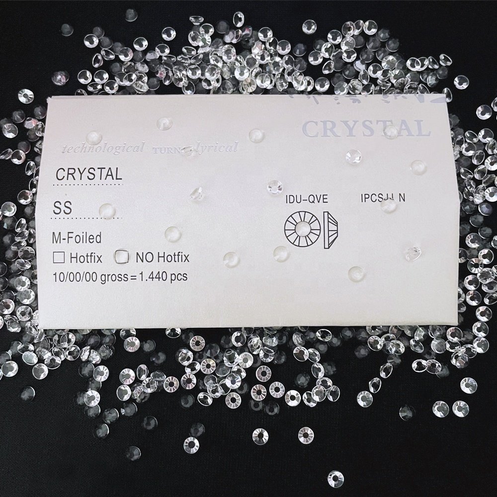 Yantuo Transparent clear flat back crystal Rhinestone Non Hotfix Glass Rhinestones for nails,jewelry