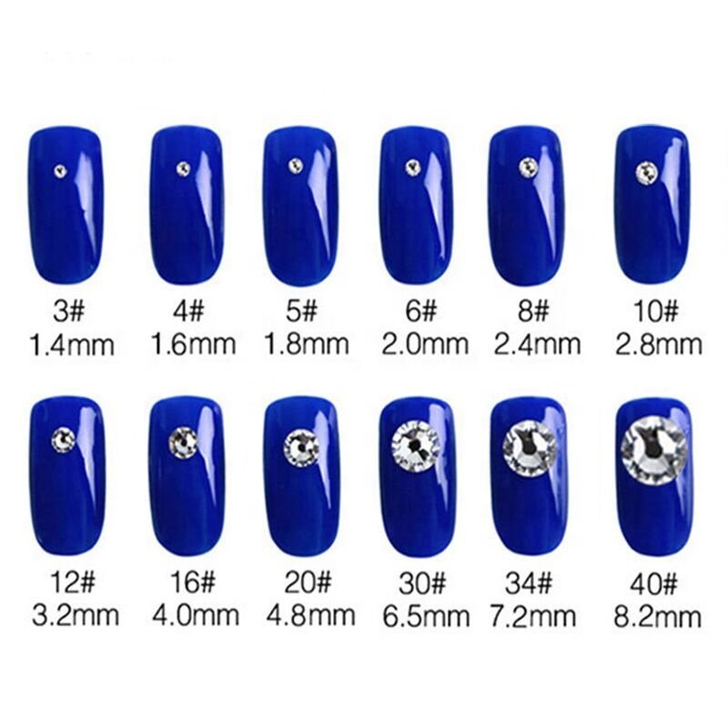 Yantuo Transparent clear flat back crystal Rhinestone Non Hotfix Glass Rhinestones for nails,jewelry