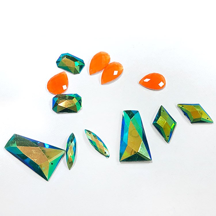 Factory Wholesale Shinning Ab Colors Resin Stone various color and shape resin stone for Carnival costume decor