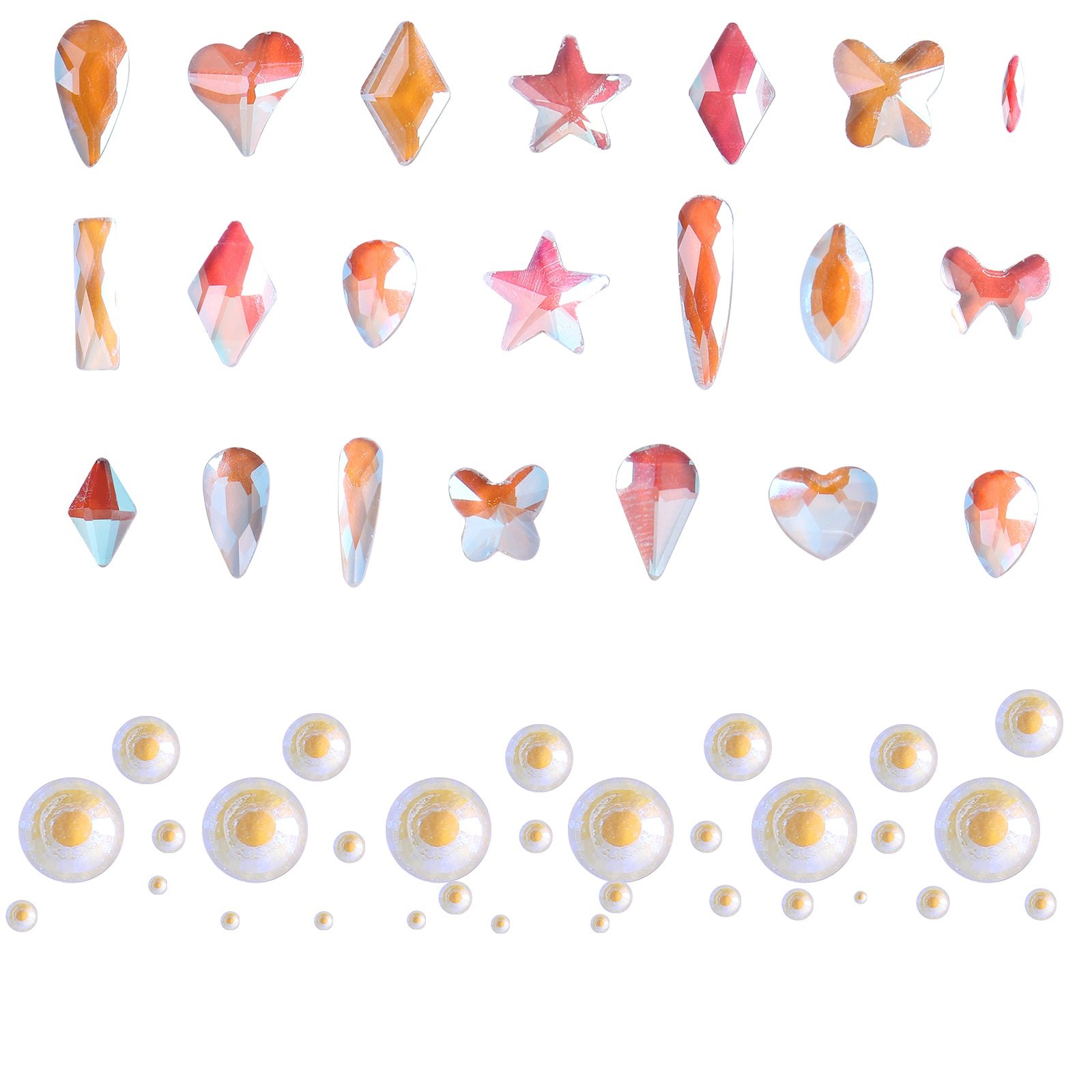 Wholesale Multiple Shapes Crystal AB Nail Art 3D DIY Design Rhinestone Nail Decorations