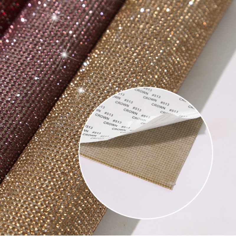 Self adhesive Resin Glass Hot Drill Rhinestones Sticker DIY Car Decoration Rhinestone Sheet for Car Bags Shoes Garments