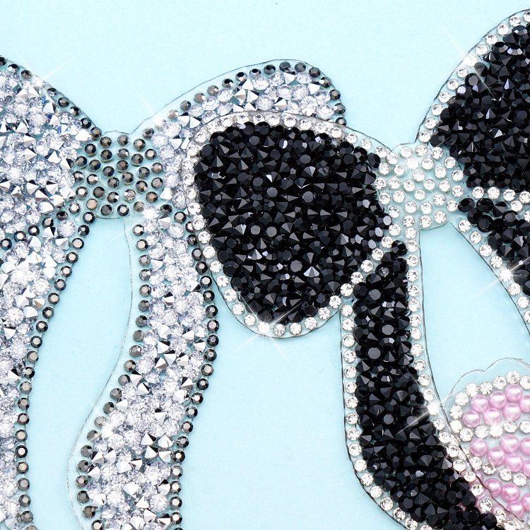 Wholesale RTS hot fix bowknot rhinestone appliques patch iron on sparkly bling bow shaped rhinestones patch for clothing hat