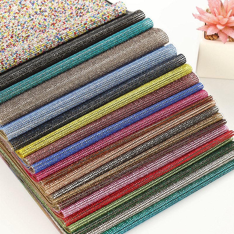 28 Colors Eco-Friendly Self-Adhesive Diamond Crystal Glass Back Patch Sticker Sheet Wholesale Bling for Bags Cups shoes