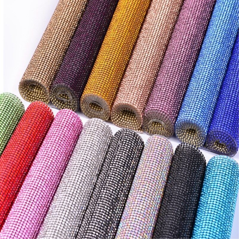 28 Colors Eco-Friendly Self-Adhesive Diamond Crystal Glass Back Patch Sticker Sheet Wholesale Bling for Bags Cups shoes