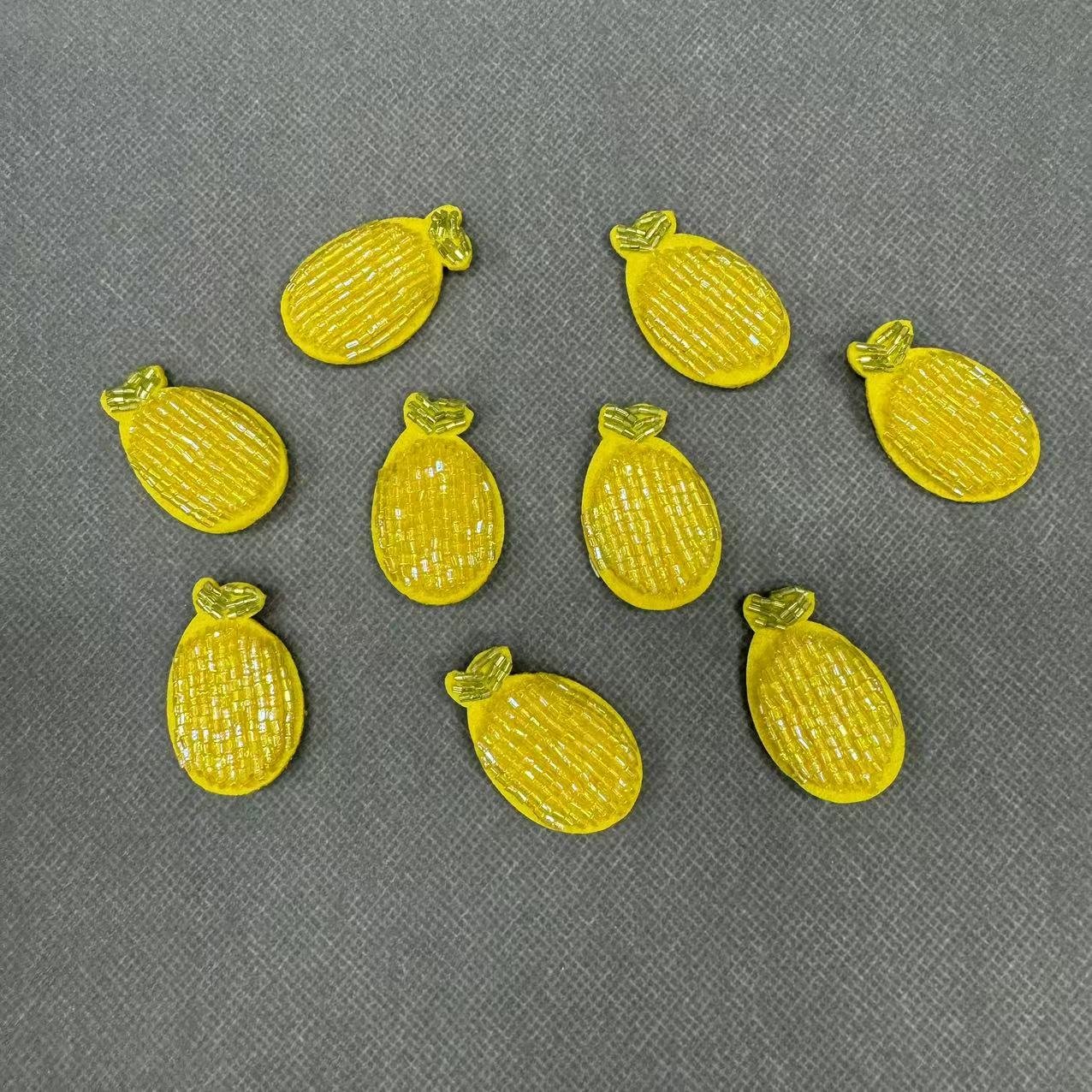 ZSY Custom beaded patches 3d handmade rhinestone beaded patches for clothes Fruit design embroidery Patches
