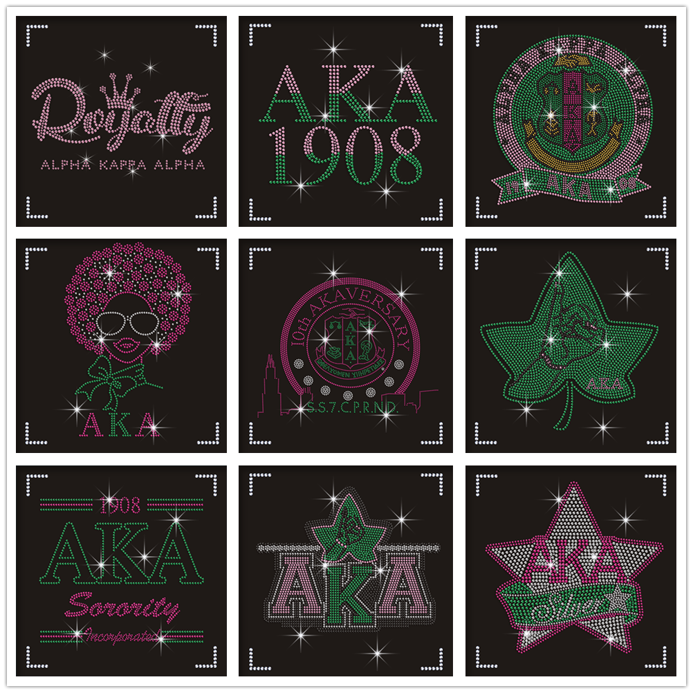 Iron-On Flatback Rhinestones Transfer Designs DIY Logo-shaped Embroidered Patches Children's Clothing Bags Nails Glass Material