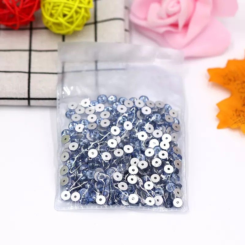 Sew on 3mm-6mm Middle Hole clear Crystal FlatBack Rhinestone 15 colors 3D Garment Decoration Glass Rhinestone for garment