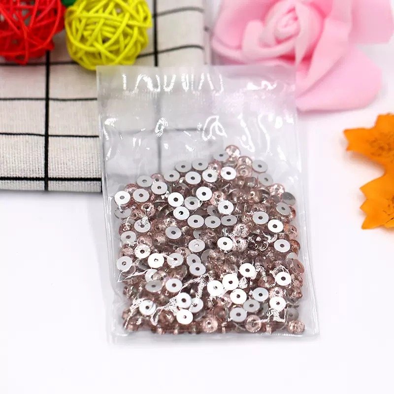 Sew on 3mm-6mm Middle Hole clear Crystal FlatBack Rhinestone 15 colors 3D Garment Decoration Glass Rhinestone for garment