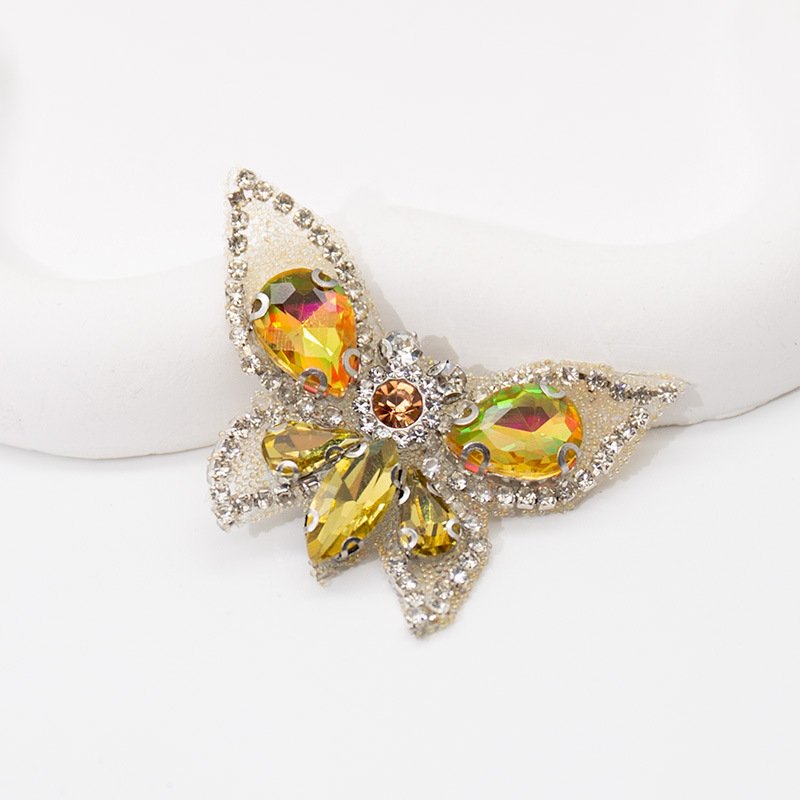 New style butterfly claw drill hot flower hotfix rhinestone clothing bag hot melt back glue stick drill