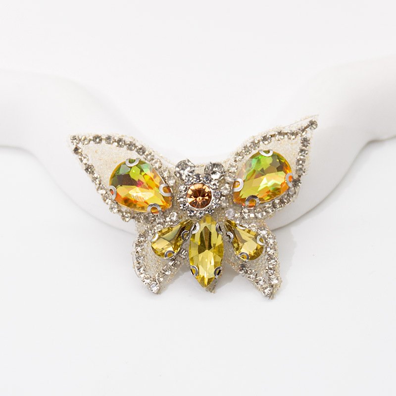 New style butterfly claw drill hot flower hotfix rhinestone clothing bag hot melt back glue stick drill