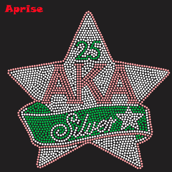 DMC rhinestone transfer sorority rhinestone transfer AKA ivy leaf custom rhinestone design