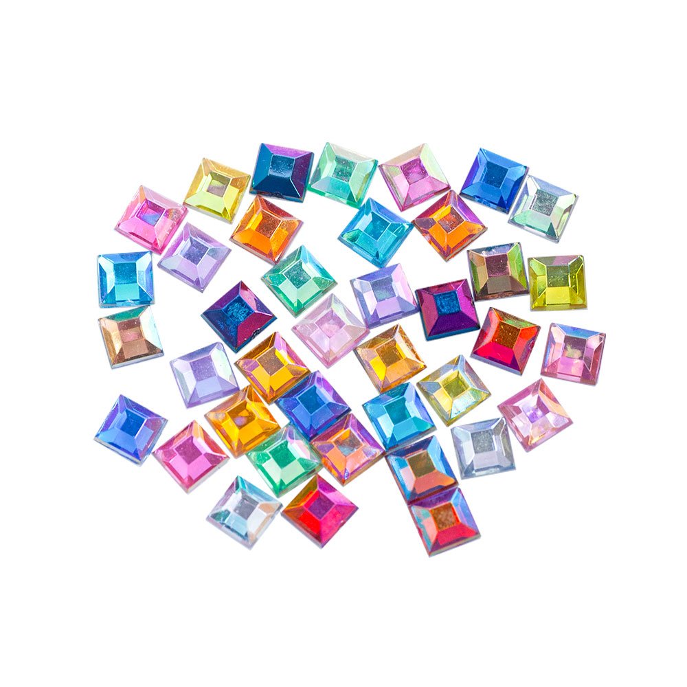 Crystal Gems Flatback Non Hotfix Rhinestones for DIY Nail Art Garment Accessories Square Shape Acrylic 4mm 10000pcs/bag ACRYL