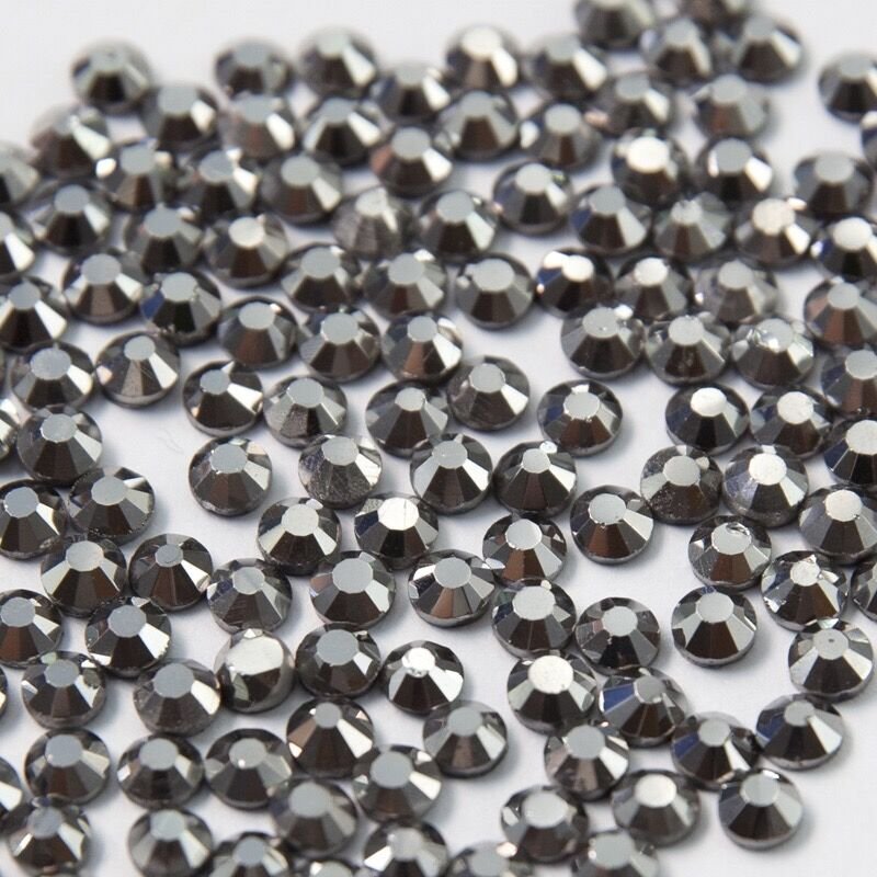 Yantuo Crystal SS16/ SS20/SS30 Jet Hematite Bling Strass Crystal HotFix FlatBack Glue Glass Rhinestones For Diy decoration