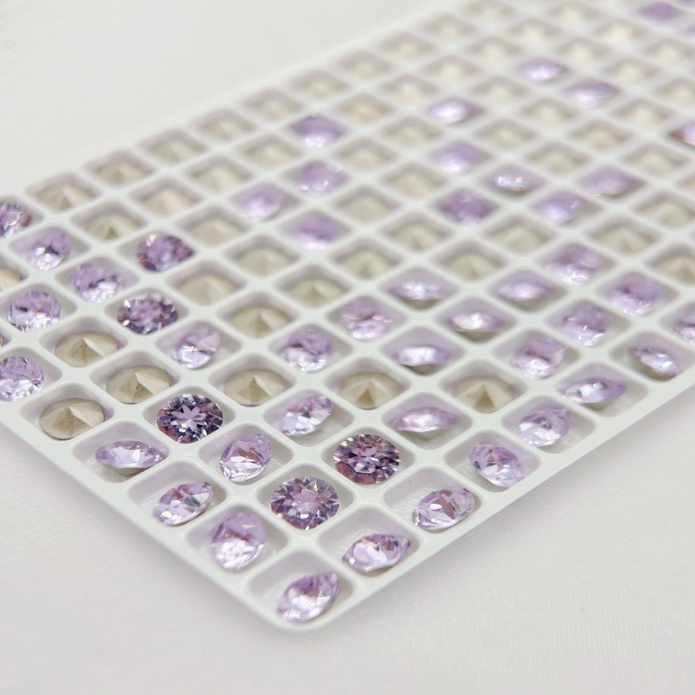 Round shape pointed back k9 crystal fancy rhinestones for accessories