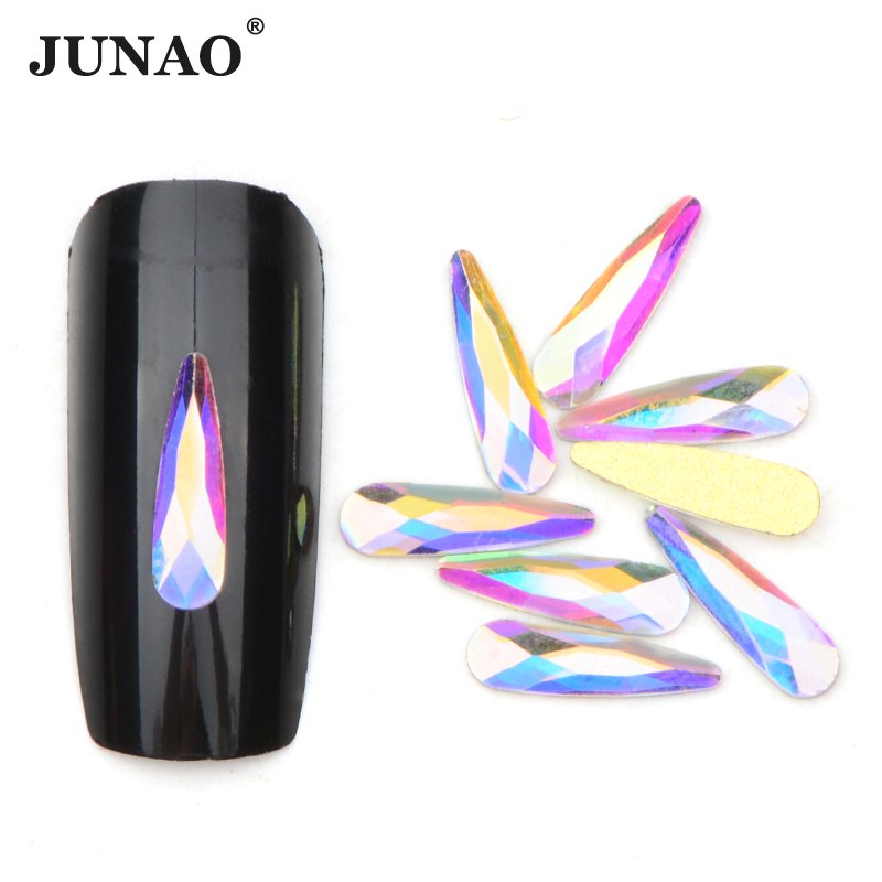 Factory Wholesale Fancy Crystal Stones Non Hot Fix Strass Flatback Glass Nail AB Rhinestone for Nail Art Decoration