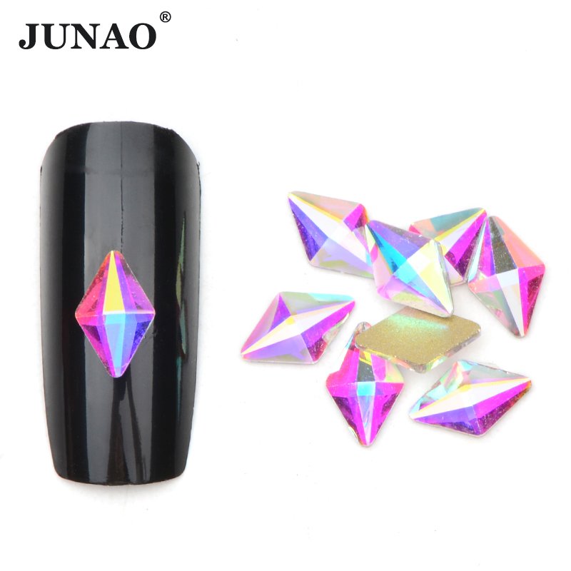 Factory Wholesale Fancy Crystal Stones Non Hot Fix Strass Flatback Glass Nail AB Rhinestone for Nail Art Decoration
