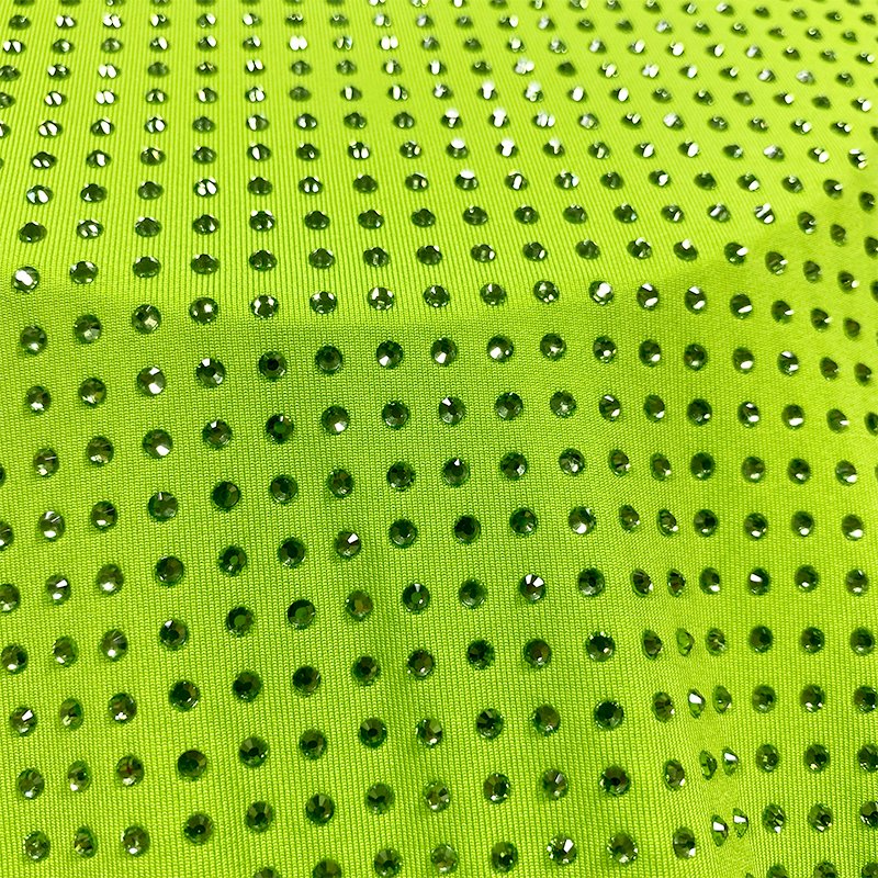 FB003 custom rhinestone fabric fashion beaded fabric crystal rhinestone fabric