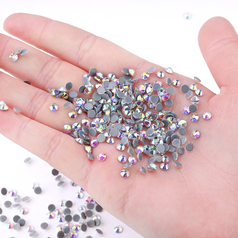 Pujiang Crystal Ab Ss3-ss40 Hot Fix Clear Flatback Strass Sewing Fabric Garment Hotfix transfer rhinestone DMC Stones