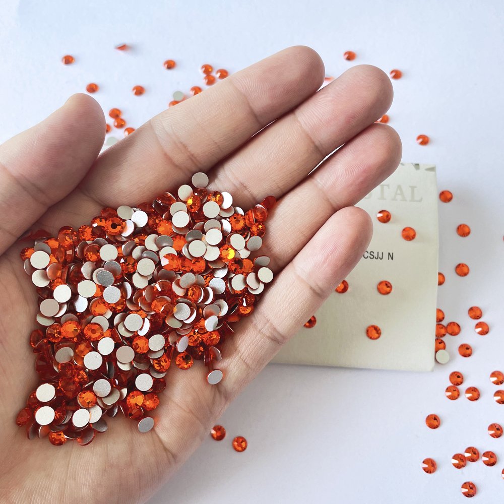 Yantuo wholesale High quality SS10 SS12 SS16 SS20 Hyacint non hot fix flatback glass strass rhinestone For nail decoration
