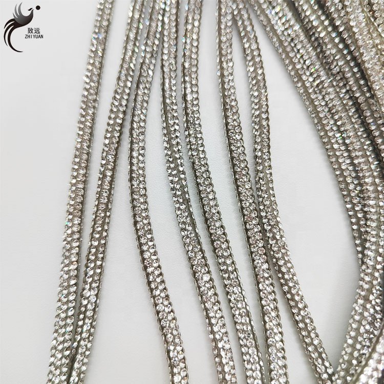 Fast delivery small drill multi-row net drill Diy garment shoe headband dress accessories self adhesive rhinestone