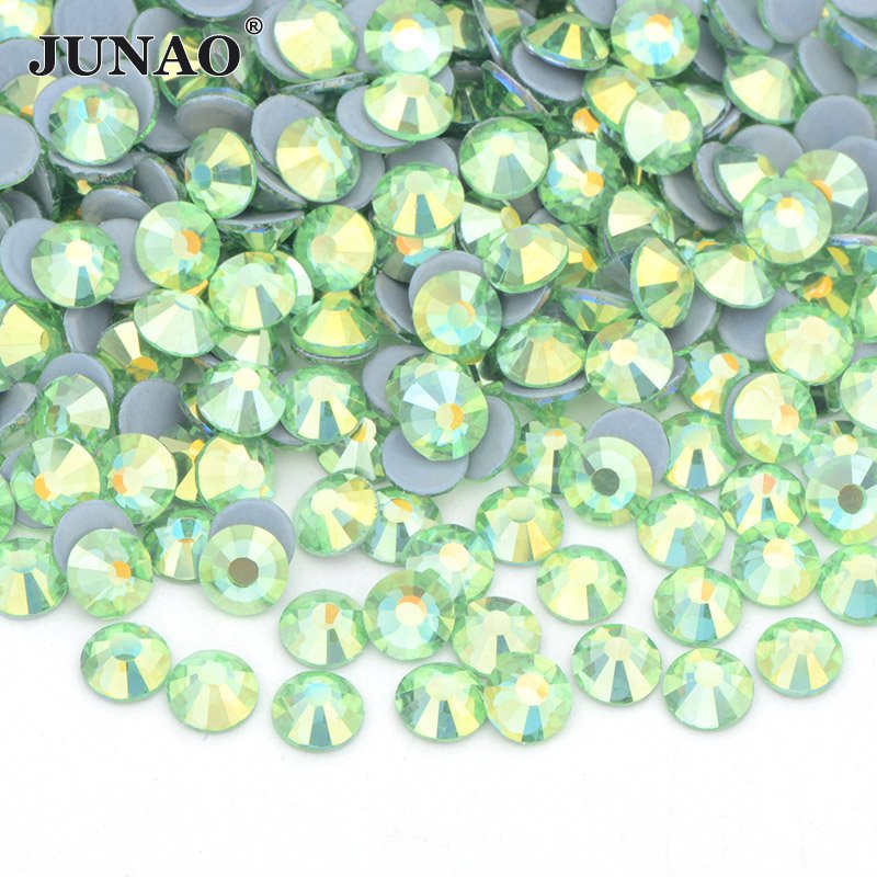 Wholesale 100 Gross 14400pcs Bulk Package SS6 SS8 SS16 SS20 Iron On Transfer Glass Crystal Stone Hot Fix AB Crystal Rhinestone