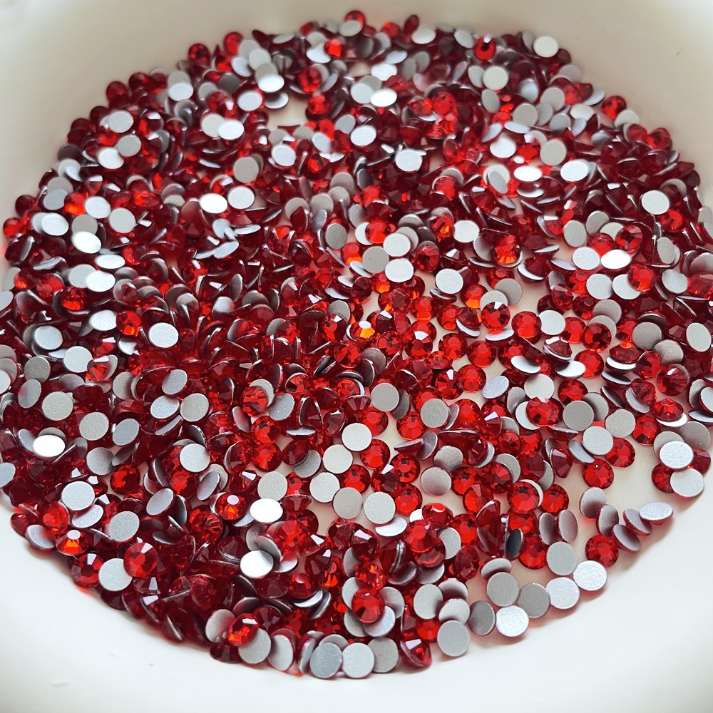 Yantuo SS3-SS20 High Quality Crystal Rhinestone Lt.siam Color Non Hotfix Flatback Glass Rhinestones