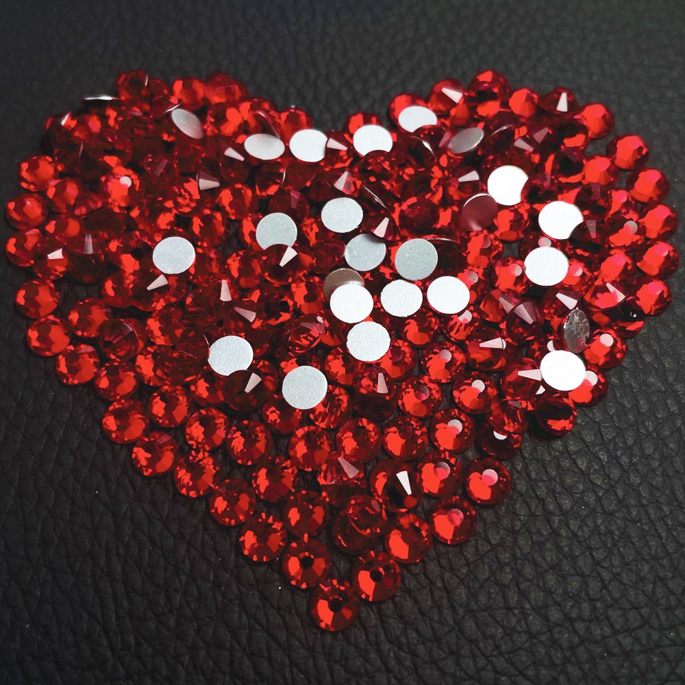 Yantuo SS3-SS20 High Quality Crystal Rhinestone Lt.siam Color Non Hotfix Flatback Glass Rhinestones