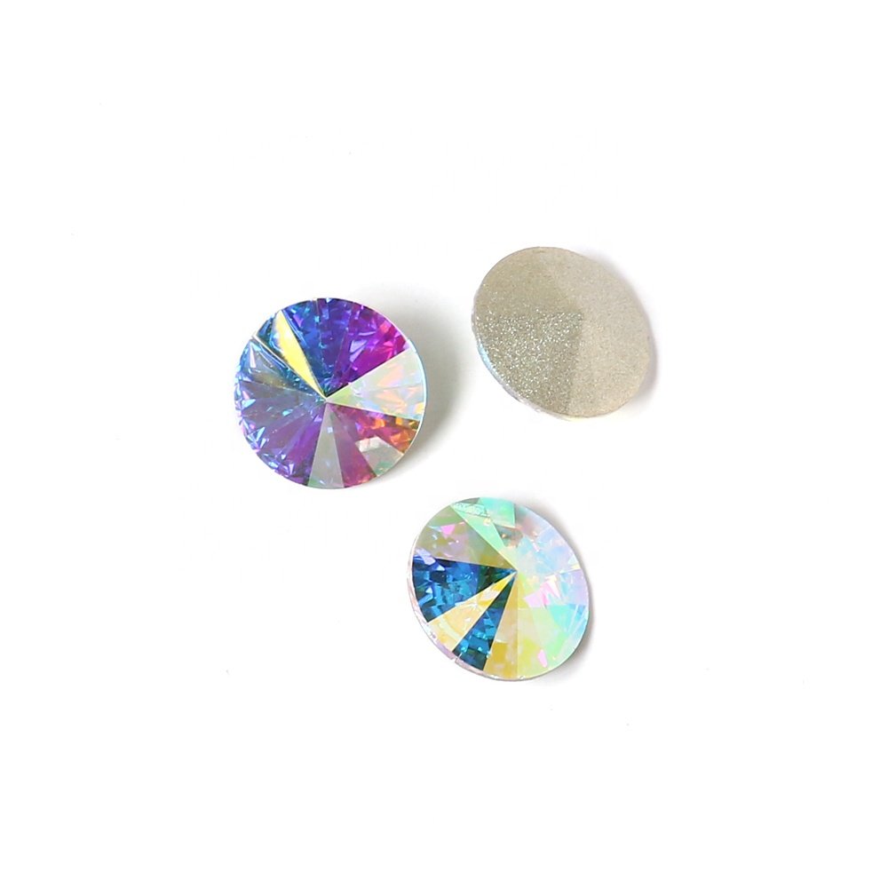 Dongzhou 6mm Rivoli crystal fancy stone k9 crystal rhinestones wholesale loose crystal beads for jewelry making diy accessories