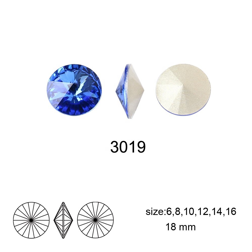 Dongzhou 6mm Rivoli crystal fancy stone k9 crystal rhinestones wholesale loose crystal beads for jewelry making diy accessories