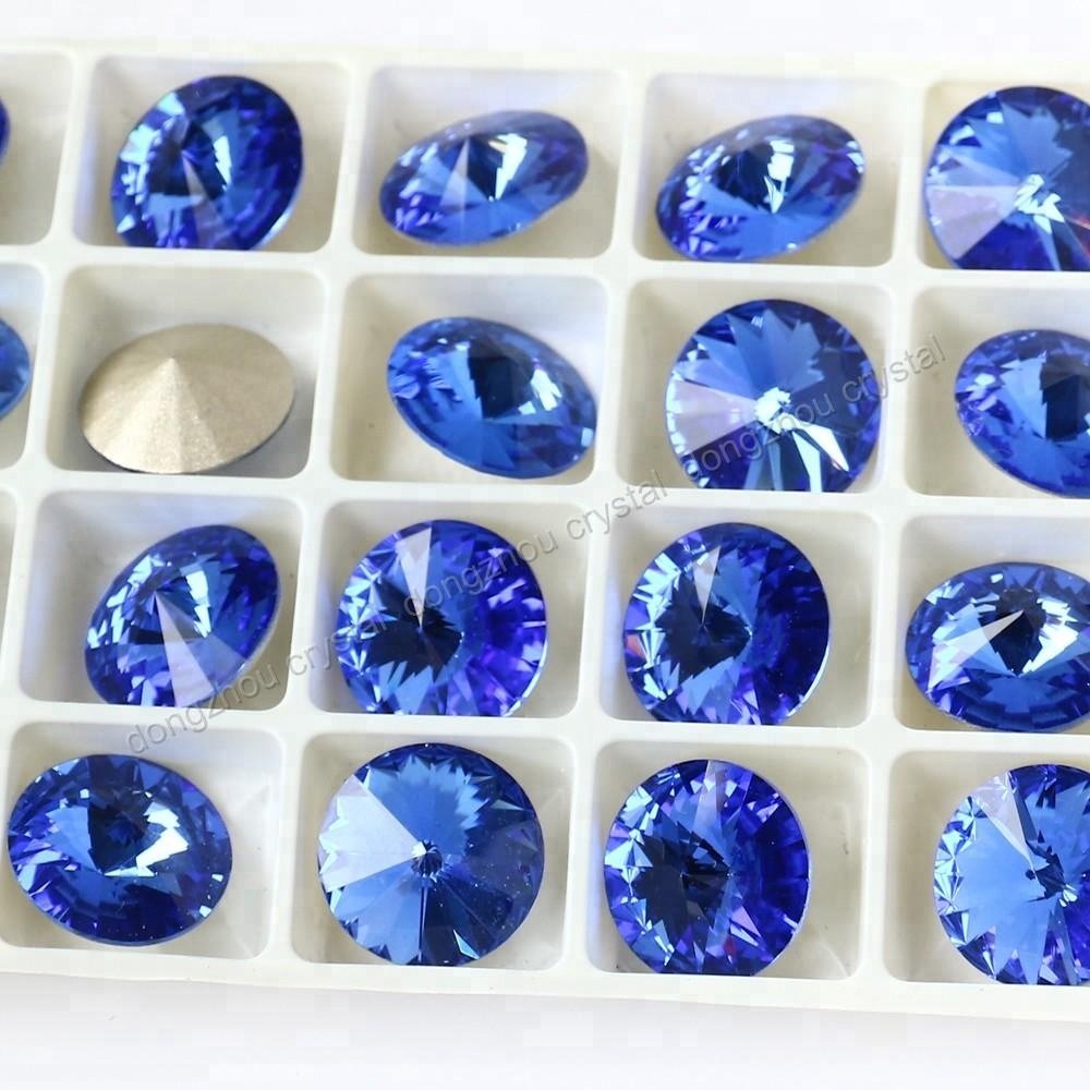 Dongzhou 6mm Rivoli crystal fancy stone k9 crystal rhinestones wholesale loose crystal beads for jewelry making diy accessories