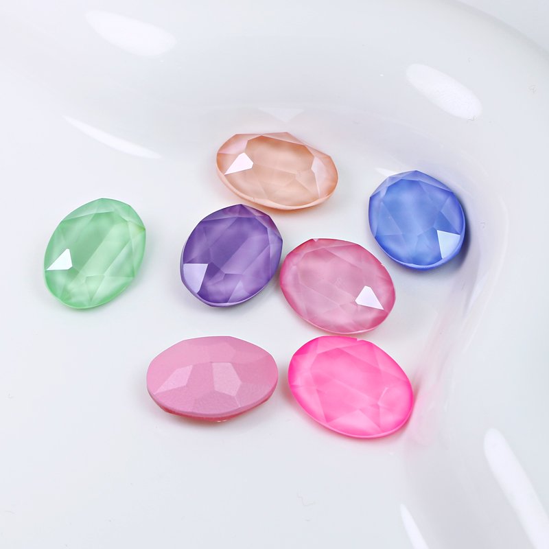 Junjiao Crystal Crystal Fancy Stone Mocha Color Oval Glass Stone Point Back Crystal Rhinestone for Nail Art DIY Decoration