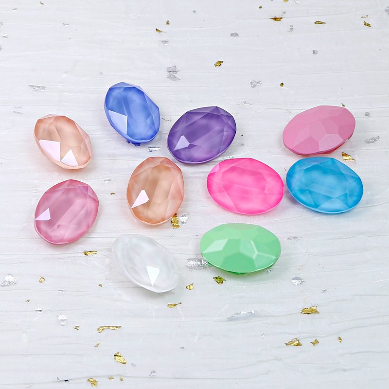 Junjiao Crystal Crystal Fancy Stone Mocha Color Oval Glass Stone Point Back Crystal Rhinestone for Nail Art DIY Decoration
