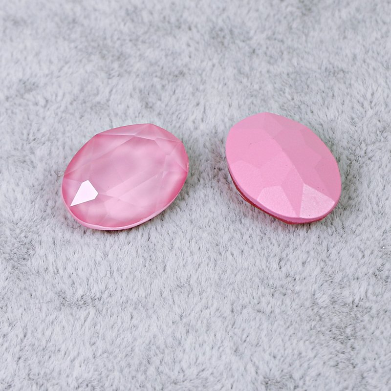 Junjiao Crystal Crystal Fancy Stone Mocha Color Oval Glass Stone Point Back Crystal Rhinestone for Nail Art DIY Decoration