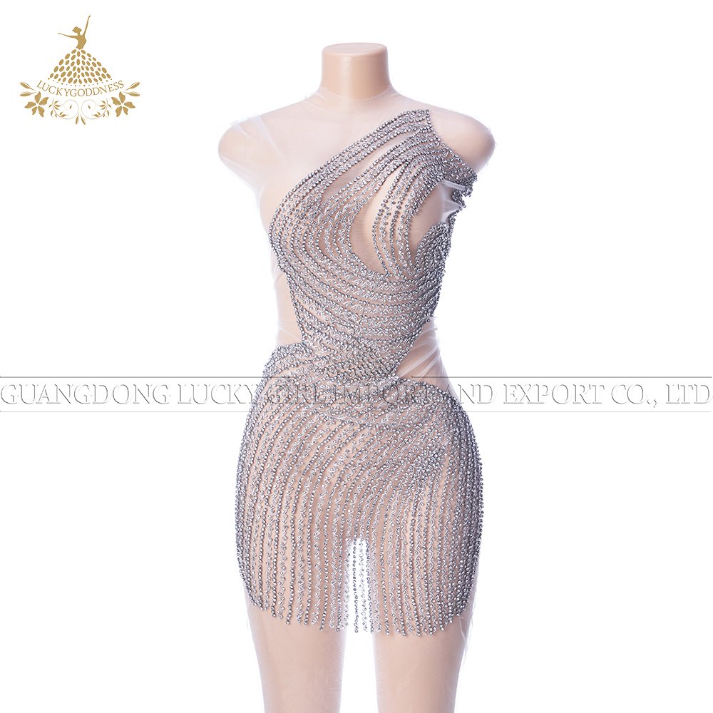 Sparkling Pure Hand Made Patches Silver Sew on Crystal Rhinestone Bodice Applique For Wedding Dress