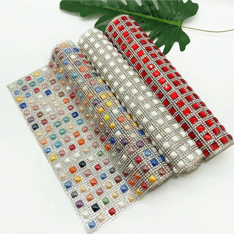Wholesale Rhinestone Net Transparent Sparkling Rhinestone Crystal Clothing Decoration
