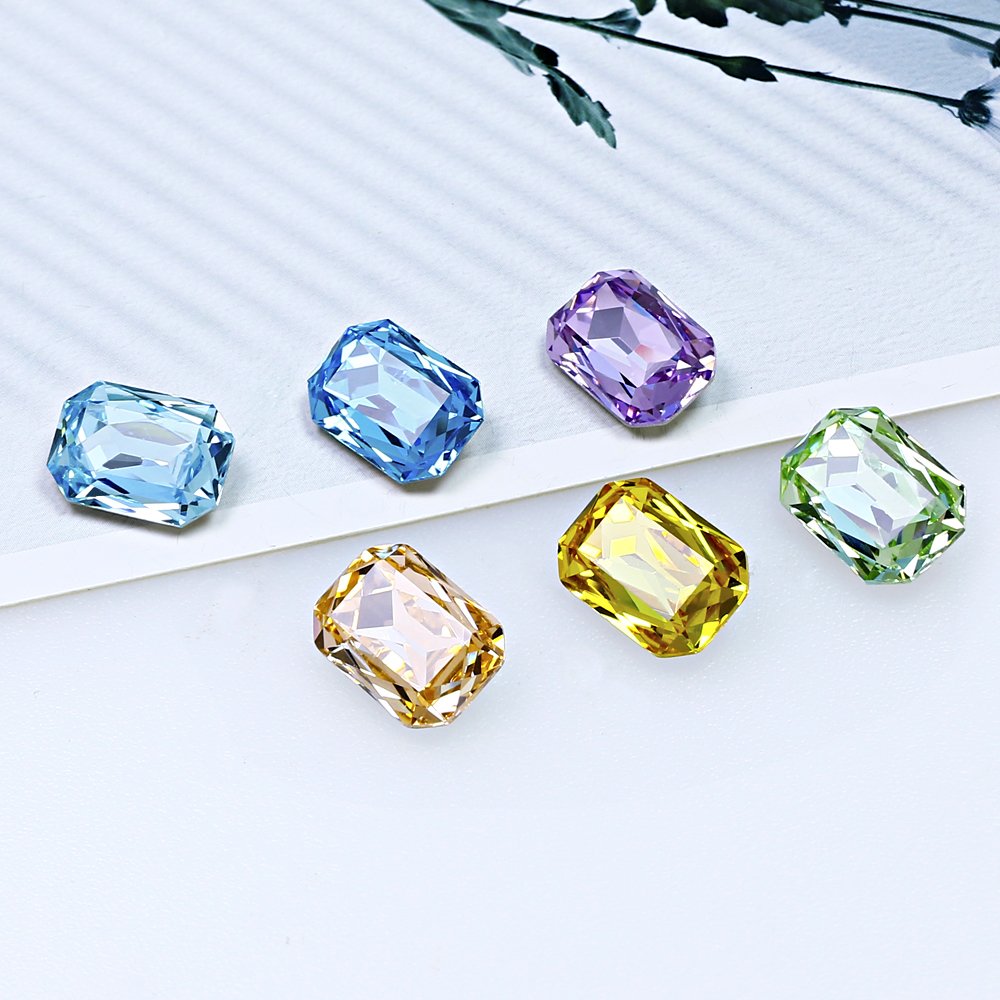 High quality Octagon glass rhinestones Pointed k9 fancy stone wholesale loose crystal beads For jewelry making diy accessories