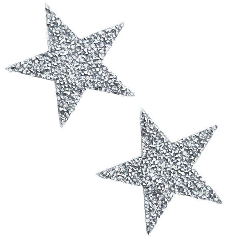 Solid resin rhinestone star patch rhinestone star heat transfer strass patch jeans