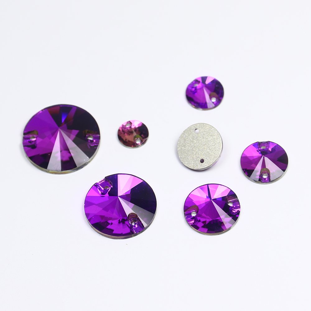 Round flatback glass rhinestones Sew On crystal wholesale lead-free crystal beads for clothes bags sewing accessories