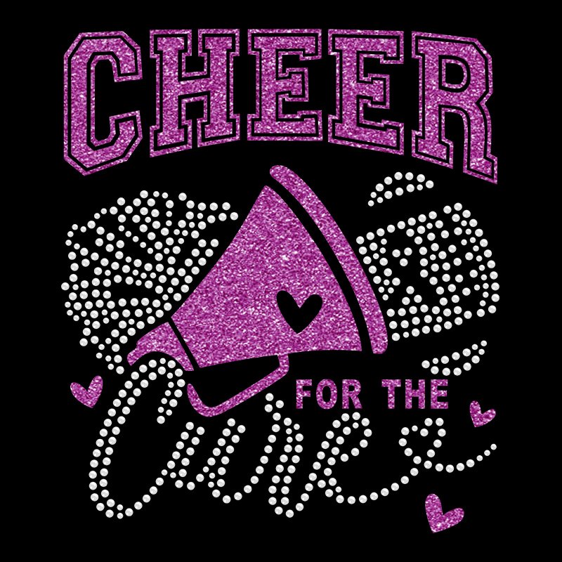 customize t shirt apparel clothing Rhinestone Transfer Hotfix Designs Megaphone cheer mom