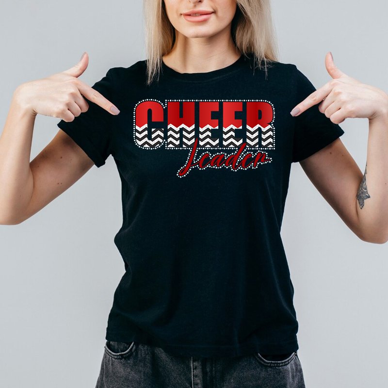 customize t shirt apparel clothing Rhinestone Transfer Hotfix Designs Megaphone cheer mom
