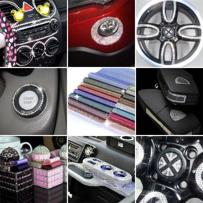 24*40cm Back Self Adhesive Glass Rhinestones sticker Trim Crystal Fabric Sheet Strass Mesh Banding For DIY Dress Jewelry Making