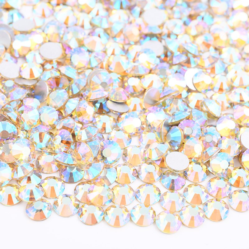 SS16 20 30 Shiny Light Siam AB Round Crystal Strass Applique Flatback Glass Rhinestone For Decoration